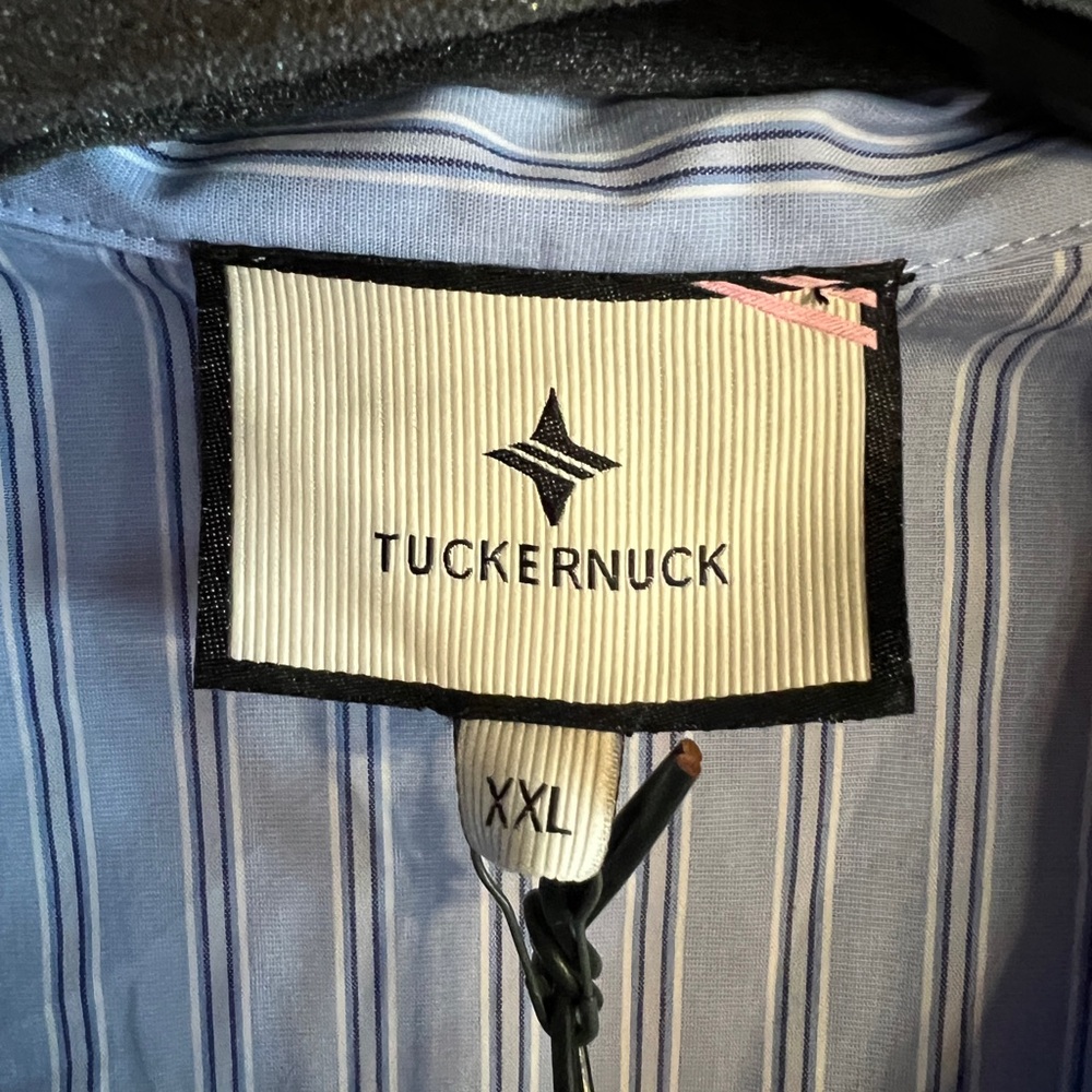 NWT TuckerNuck Blue Stripe Embroidery Mini Corinne Dress XXL - Picture 10 of 11